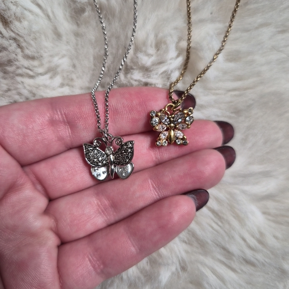 Juicy Couture Necklace Bundle Butterfly Y2K Vibes Spring Summer Rhinestone Bling